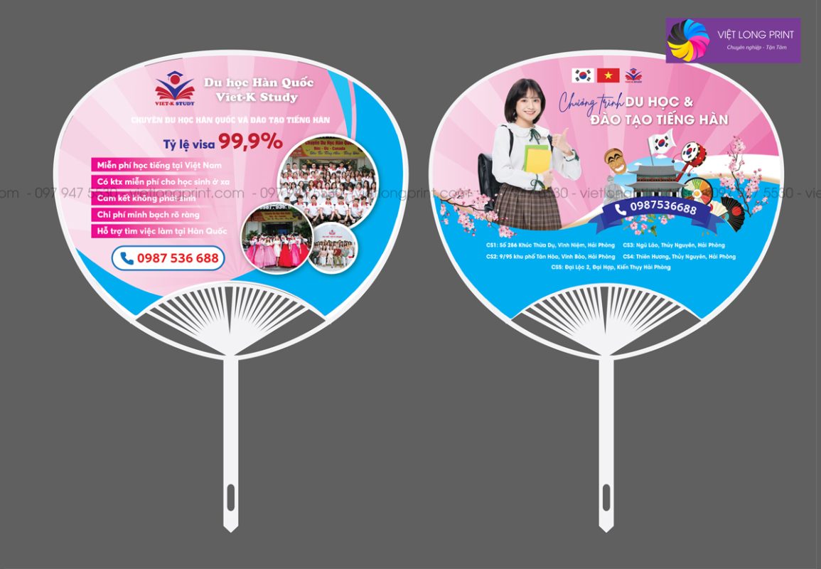 in quạt nhựa du học hàn quốc